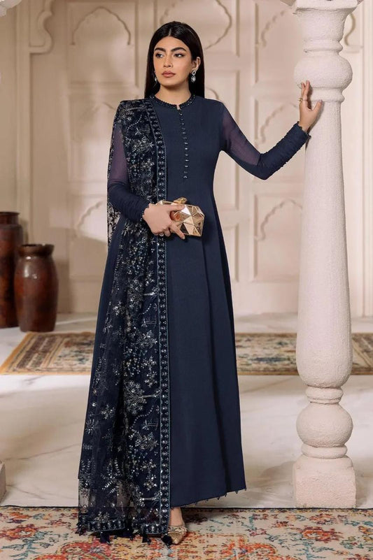 Chiffon 3 Piece Embroidered Unstitched Dress