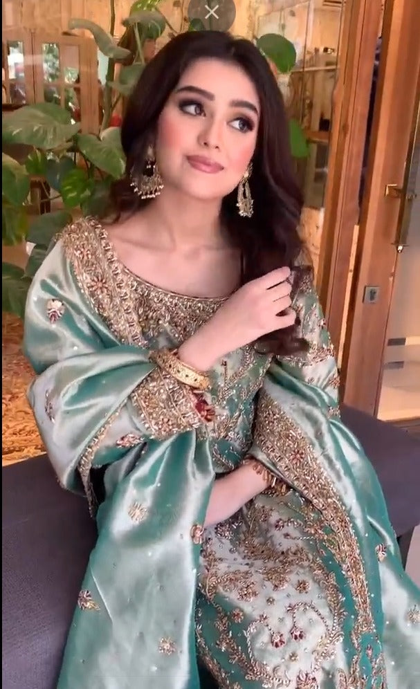 Mesuri Hand Embellished 3 Piece Unstitched Dress