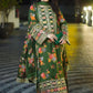Green Printed Silk 3 Piece Unstitched Suit ACL-LUX-15-25 - Party Wear