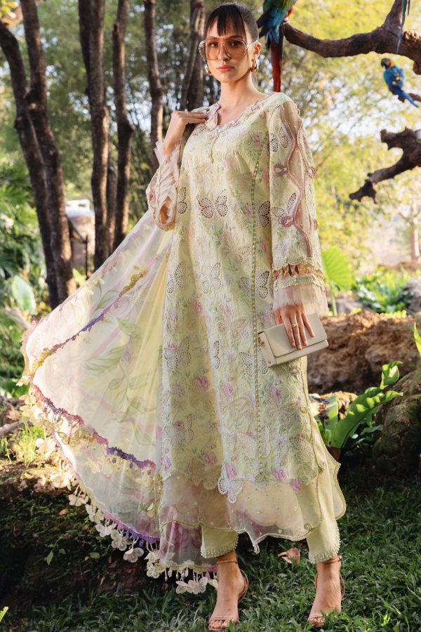 Chikankari Lawn Embroidered 3 Piece Unstitched Dress MPT-2901-B- Summer Collection