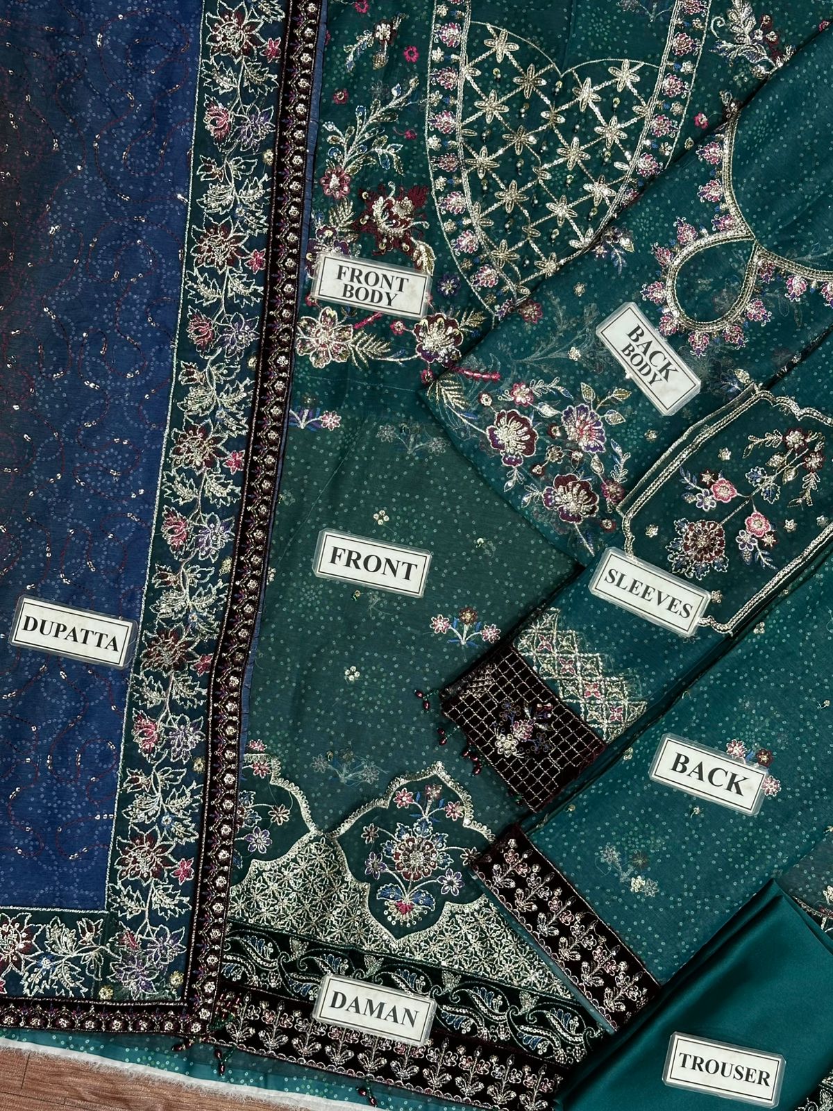 Luxury Chiffon Embroidered Dress 3 Piece Unstitched CH13-03