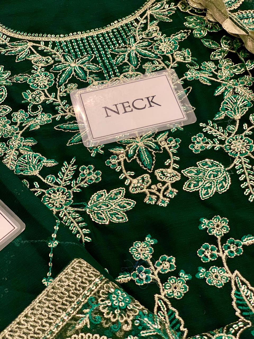 Embroidered Chiffon 3 Piece Unstitched Suit SC-CT 25004-25 - Party Wear