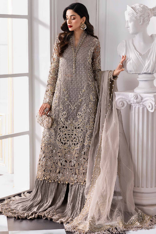 Luxury Organza Suit 3 Piece Unstitched - Part Wear