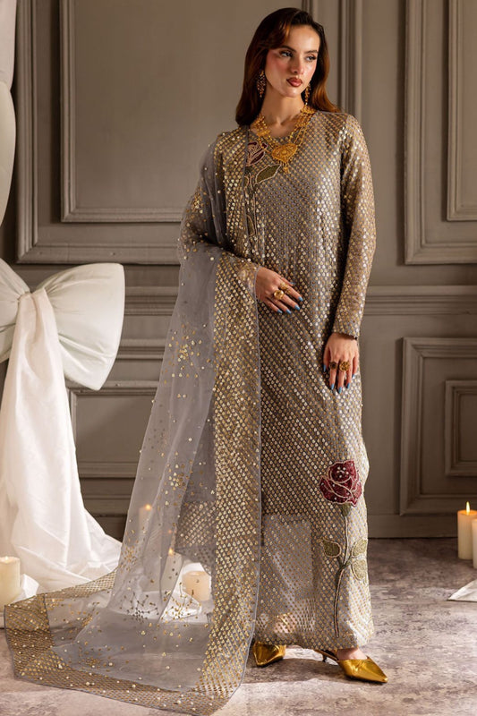 Embroidered Chiffon 3 Piece Unstitched Suit NC-TW-16 - Party Wear