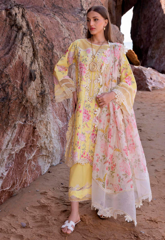 Chicken Kari Embroidered Lawn 3 Piece Unstitched Suit CSSL-D03-A-25 - Summer Collection