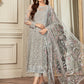 LUXURY NET Embroidered 4 Piece Unstitched Dress
