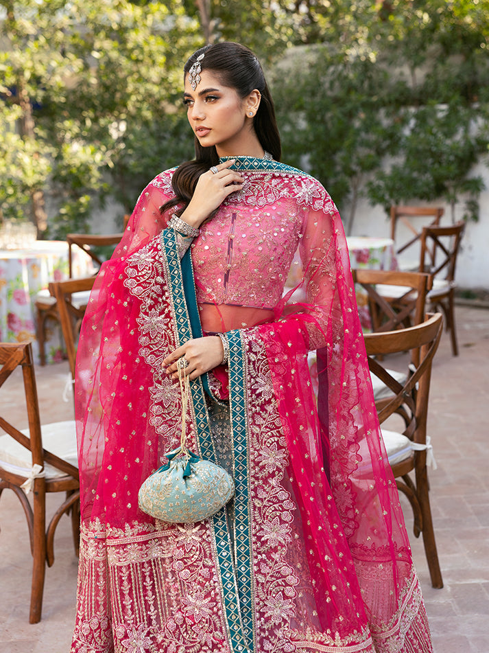 Sea Green Luxury Net Lehenga Unstitched