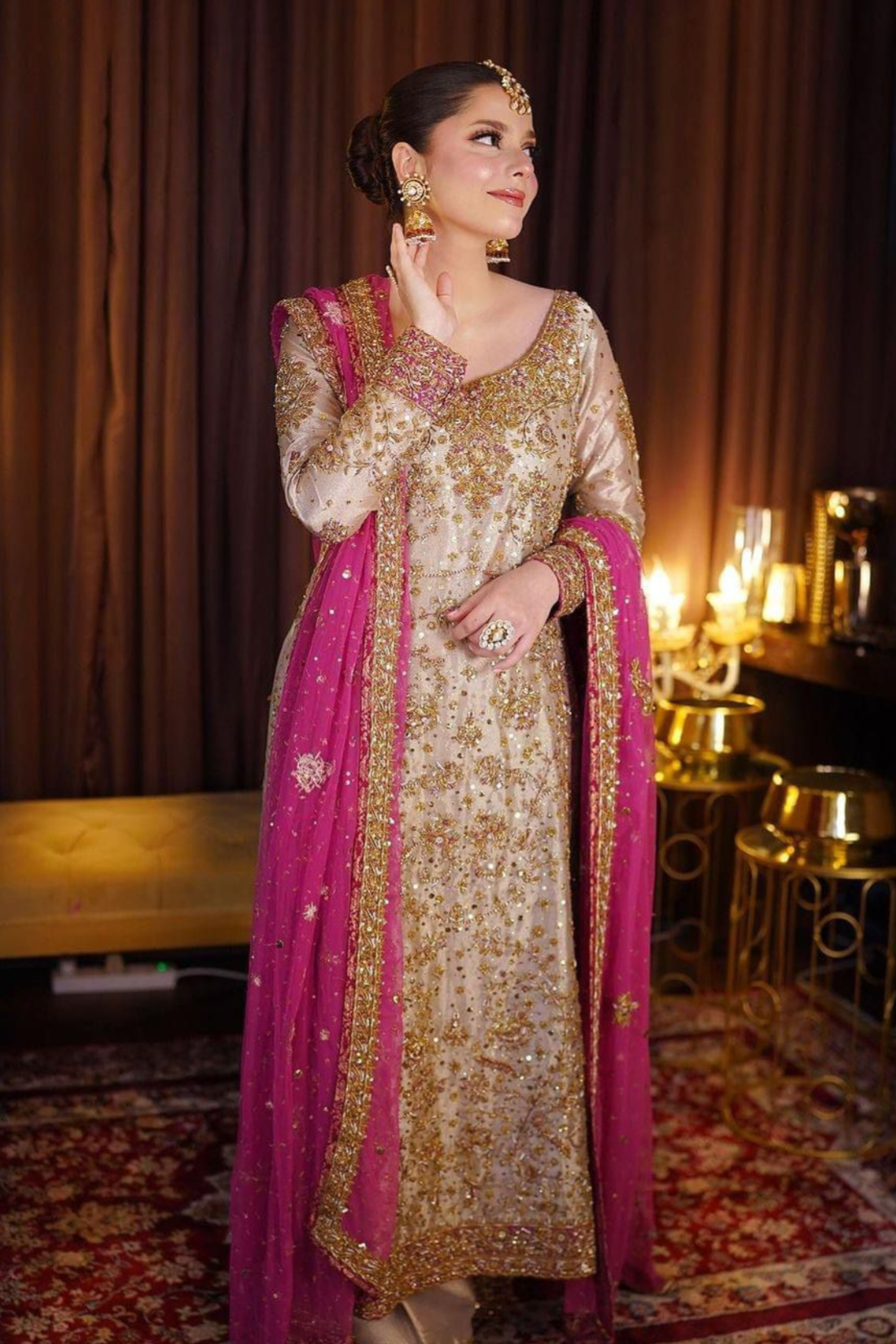 Mesuri Hand Embellished 4 Piece Unstitched Dress