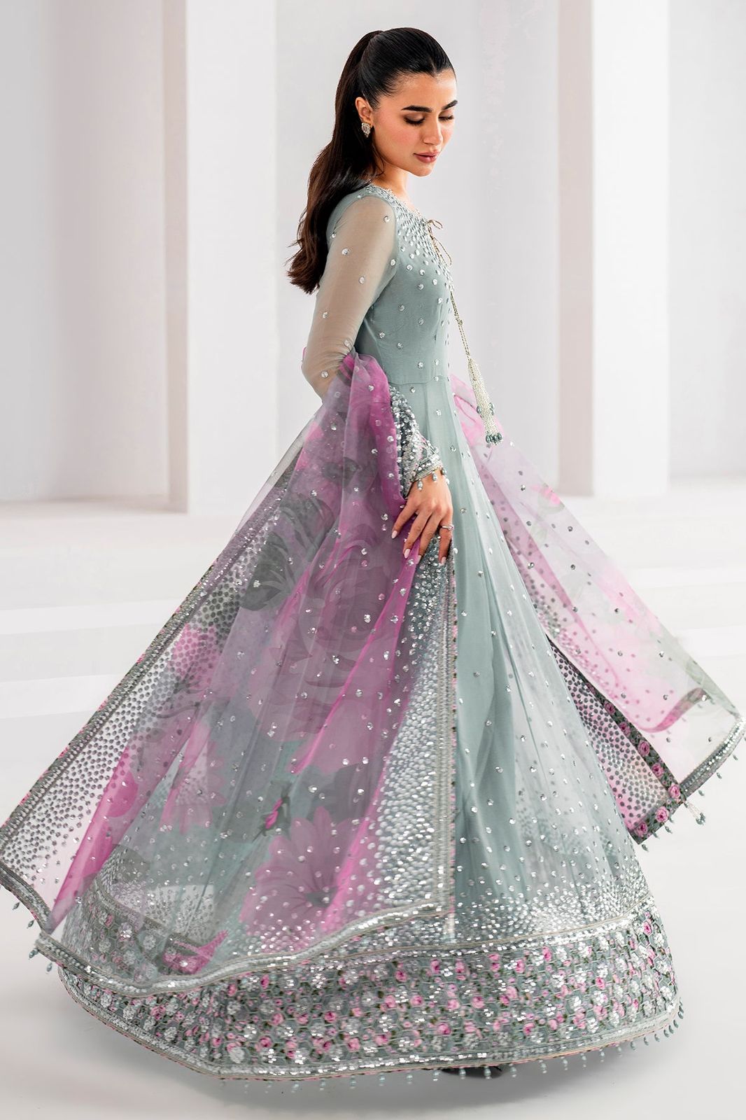 Wedding Collection Chiffon Maxi Embroidery Unstiched 3 Piece
