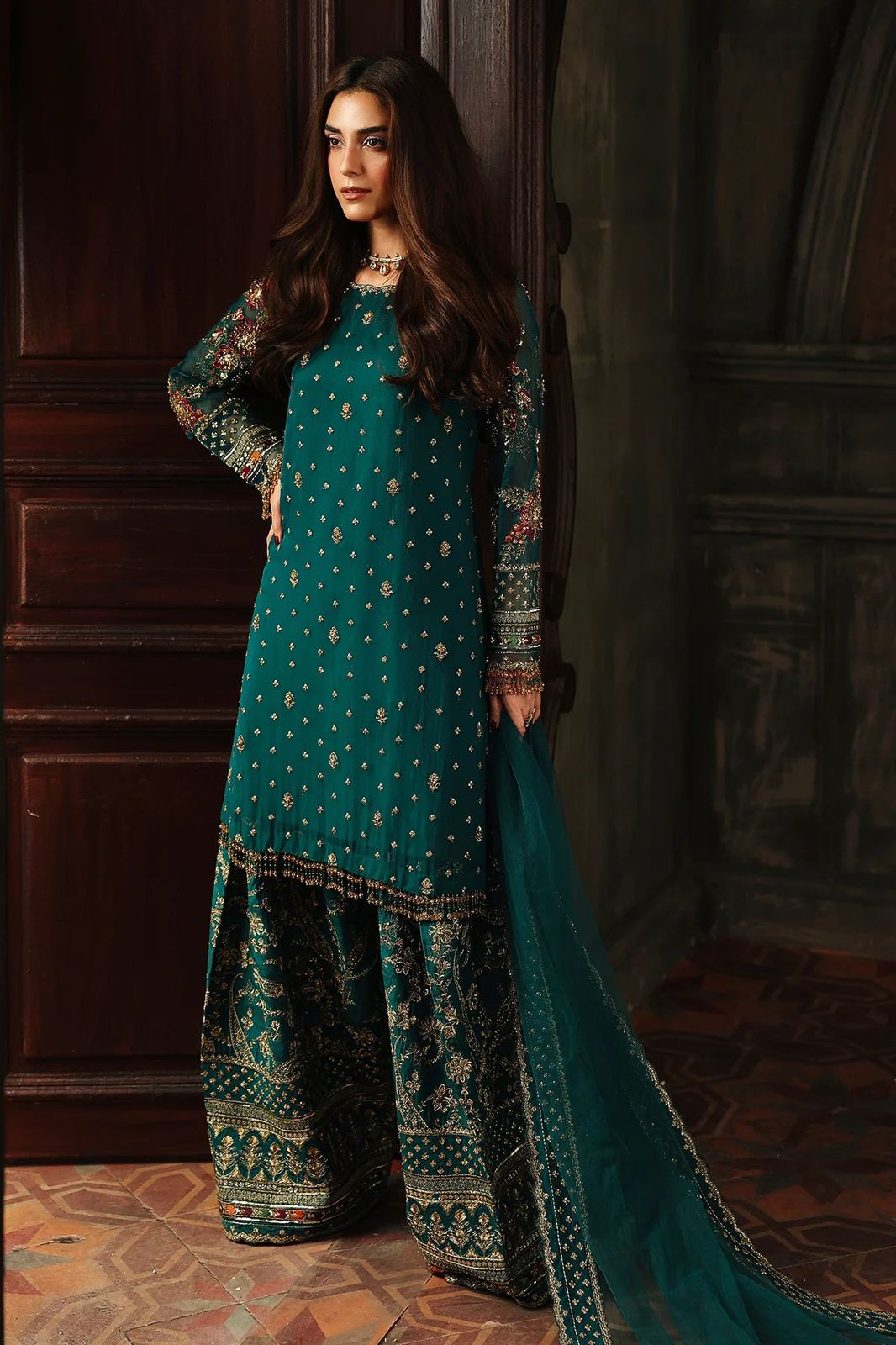 Luxury Chiffon 3 Piece Unstitched Dress - CHZ