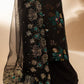 Jet Black Formal Collection Indian Raw Silk Unstitched 3 Piece