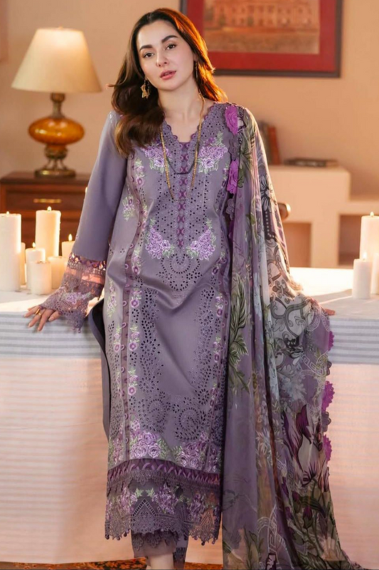 Chicken Kari Embroidered Lawn 3 piece Unstitched Dress