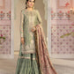Pistachio Green Heavy Embroidered Unstitched 3 Piece Lehenga - Party Wear