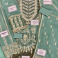 Sea Green Chiffon Embroidered Unstitched 3 Piece Suit - Party Wear