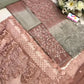 3D & Handwork Heavy Embroidered Chiffon Wedding Dress