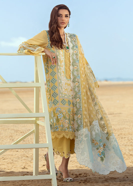 Chicken Embroidered Lawn 3 Piece Unstitched Suit CSSL-D05-A-SEAFOAM-22 -Summer Collection