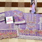 Purple Heavy Embroidered Chicken Kari Lawn 3 Piece Unstitched- Summer Collection