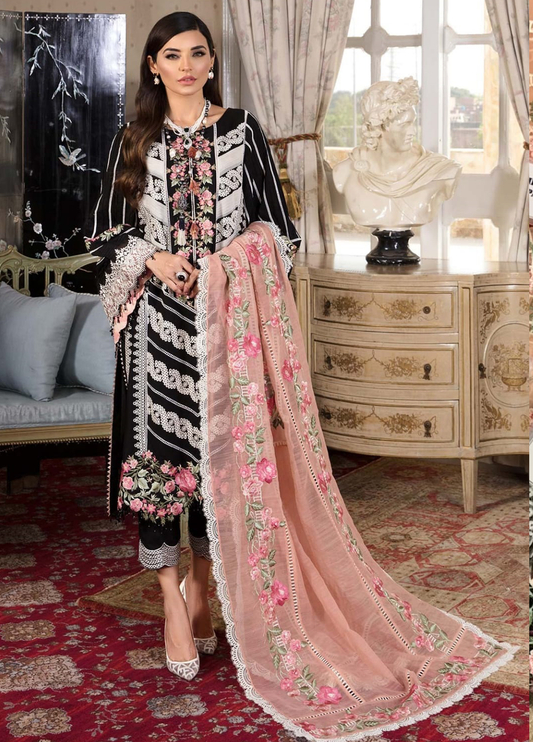 Embroidered Lawn 3 Piece Unstitched Suit  - Summer Collection