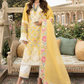 Yellow Luxury Chicken Kari 3 Piece Unstitched Lawn Suit - Summer Collection