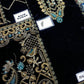 Black Embroidered Unstitched 3 Piece Velvet Suit