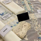 White Embroidered Unstitched 3 Piece Chiffon Suit - Party Wear