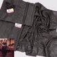 Black Embroidered Unstitched Chiffon Saree - Party Wear