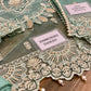 Sea Green Chiffon Embroidered Unstitched 3 Piece Suit - Party Wear