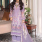 Purple Heavy Embroidered Chicken Kari Lawn 3 Piece Unstitched- Summer Collection