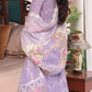 Purple Heavy Embroidered Chicken Kari Lawn 3 Piece Unstitched- Summer Collection