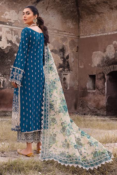 Chicken Kari Fully Heavy Embroidered Lawn 3 Piece Unstitched - Summer Collection