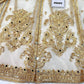 White Embroidered Unstitched 3 Piece Net Frock - Party Wear