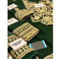 Bottle Green Embroidered Unstitched 3 Piece Chiffon Suit - Party Wear